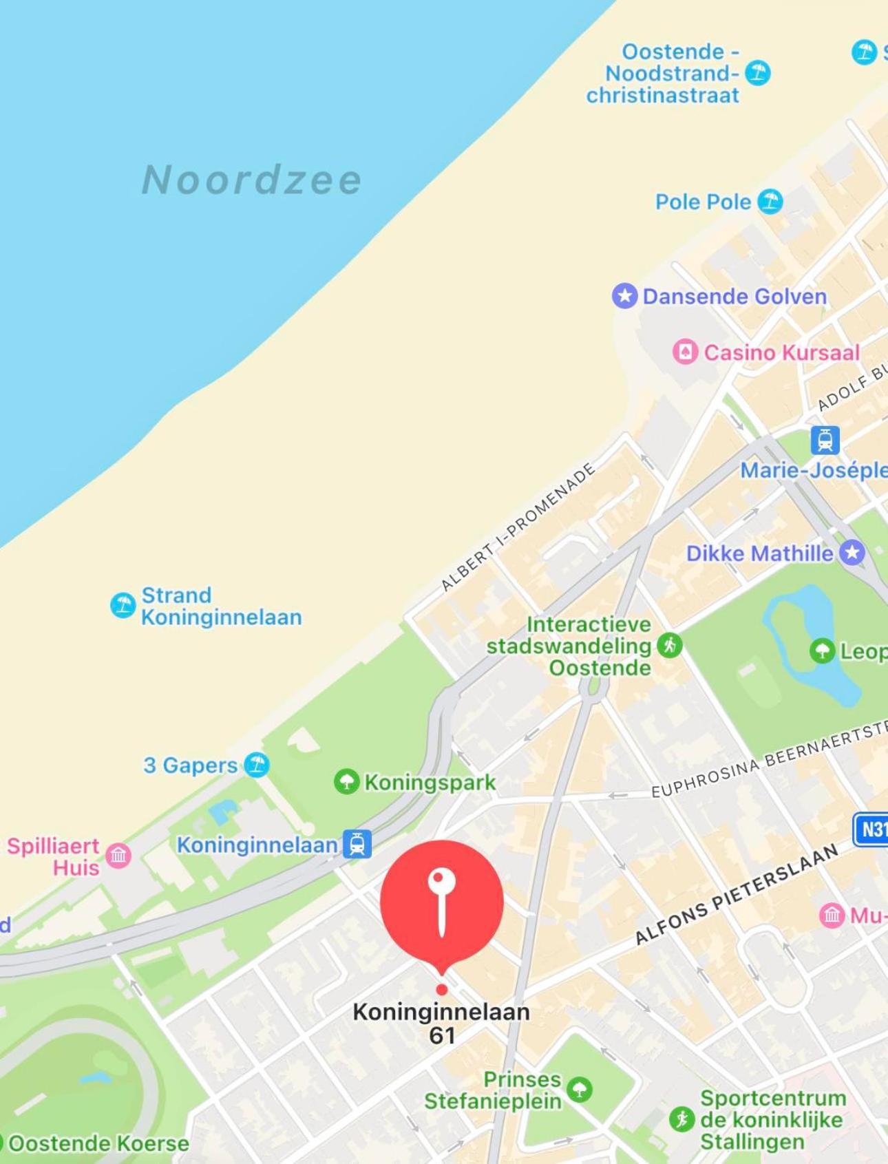 Studio F - 2 Personen - Op 250M Van De Zee Ostenda Zewnętrze zdjęcie